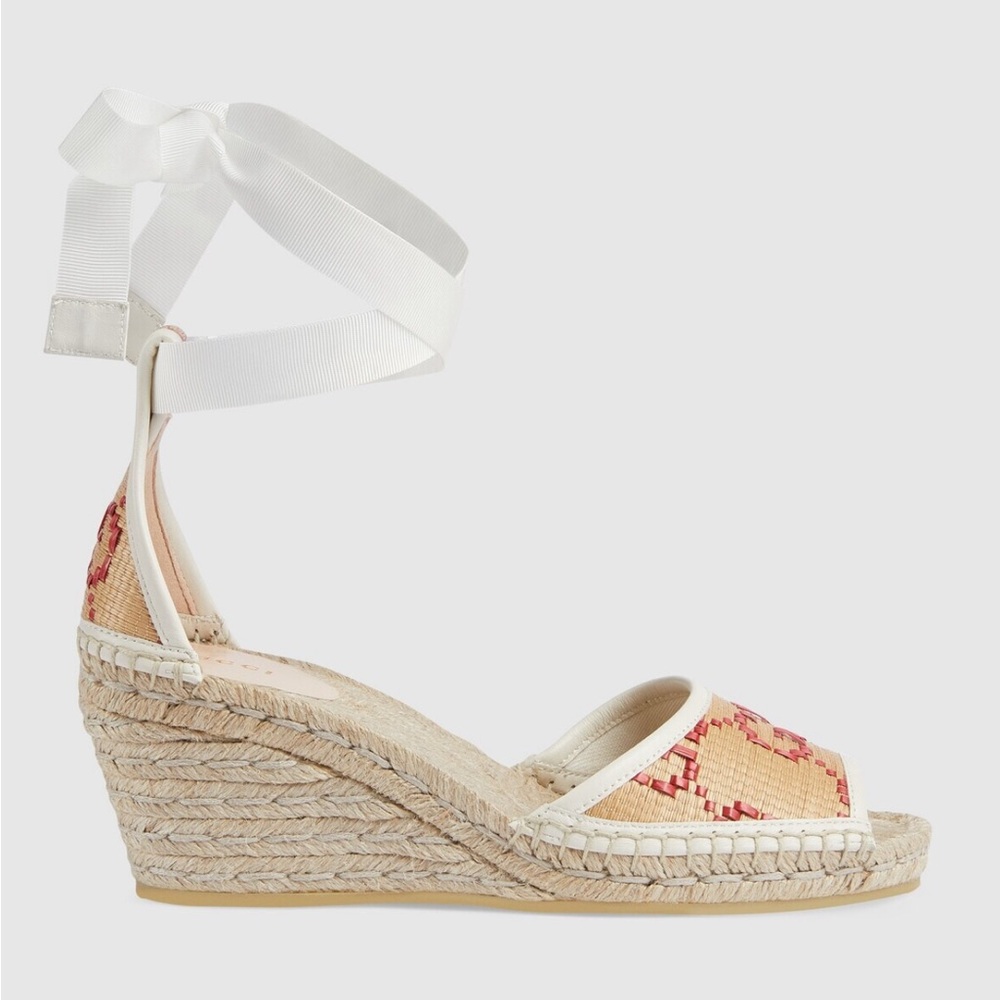 New Authentic . Gucci GG logo espadrilles. Complete with box and dust bags.